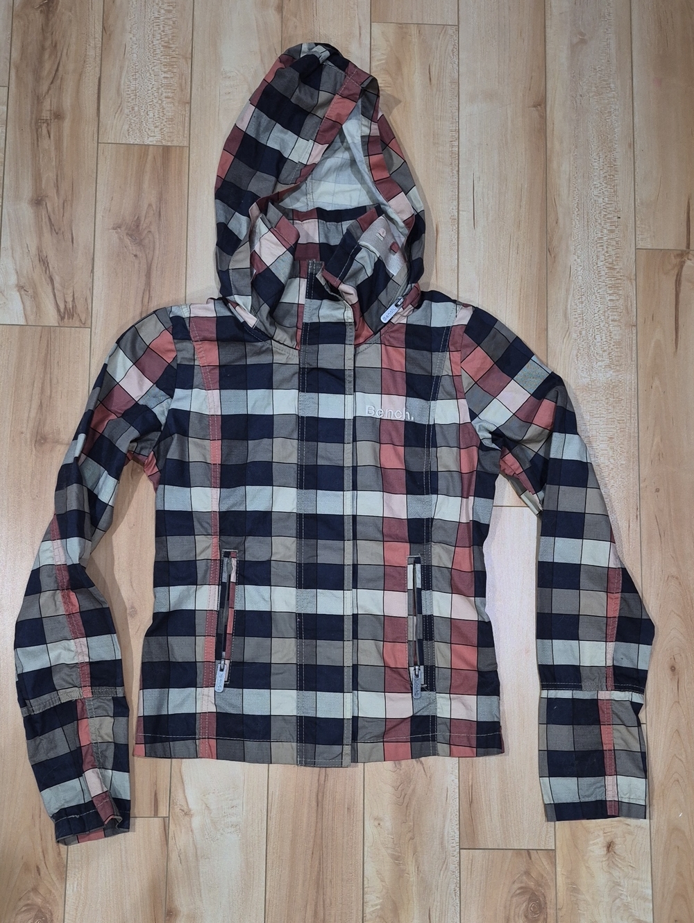 Bench Women's Size Small Plaid Hooded Jacket